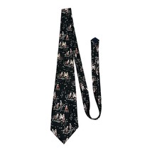 Studio 890 Men’s Silk Tie – Penguin Print – 1990s to Early 2000s - $447.82 MXN