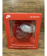 Nike Ornament with Booties  Red/White  Size Newborn 0-6M  NEW IN BOX - €8,18 EUR