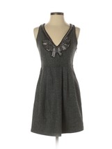 SILENCE + NOISE Women Gray Sleeveless Tweed Beaded Urban Outfitters Dress Size 2 - £31.36 GBP