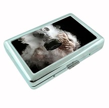 Gas Mask Girl R1 Hip Silver Cigarette Case Id Holder Metal Wallet 4&quot; X 2... - $148.18 MXN