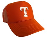 NEW TEXAS RANGERS SPORTS ORANGE HAT 5 PANEL HIGH CROWN TRUCKER SNAPBACK ... - $21.46