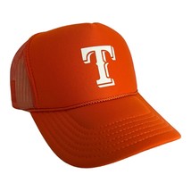 New Texas Rangers Sports Orange Hat 5 Panel High Crown Trucker Snapback Trendy - £17.19 GBP