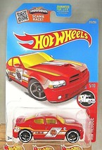 2016 Hot Wheels Treasure Hunt #215 Hw Rescue 5/10 Dodge Charger SRT8 Red w/OH5Sp - £6.94 GBP