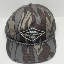 Vintage Zebulon Machine Snapback Cap Brown Camo Trucker Hat Snap Back - £10.86 GBP