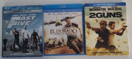 Blu-Ray+DVD  -  ElDorado, 2 Guns, Fast Five- Action, Suspense -  Lot of 3 - £6.72 GBP