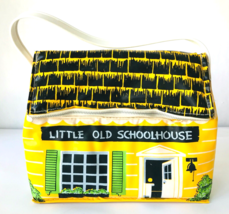 Little Old Schoolhouse Insulated Lunch Bag Soft Plastic with Zipper Yell... - £26.62 GBP