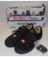 BOBS B Extra Cute Shoes Sneakers Women&#39;s Size 7.5 WIDE Black 2CUTE4U 113... - $39.59