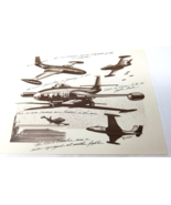 F2H Banshee Plane Art Print Drawing McDonnell Douglas 1986 75th Anniversary - £18.63 GBP