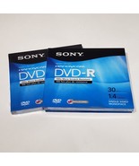 Lot of 2 SONY 1.4GB 30min DVD-R Handycam Disc Sealed - £13.40 GBP