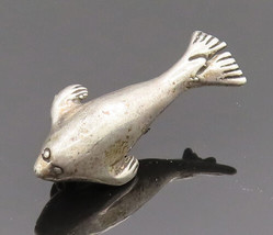 925 Sterling Silver - Vintage Minimalist Ocean Sea Whale Brooch Pin - BP10148 - £50.47 GBP