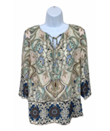 Womens Boho Floral Pullover Tops Ladies Casual Flowy T Shirt Blouse Size... - €17,49 EUR