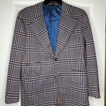 Vintage Cricketeer Sport Coat Size 40R Wool Tweed Plaid Blazer Mens Jacket - $29.69
