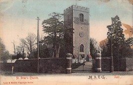 Iver Buckinghamshire England~St Peter&#39;s CHURCH~1904 Lucy &amp; Birche Photo Postcard - £4.25 GBP