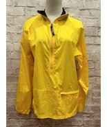 LL BEAN Jacket Women S Yellow Windbreaker ripstop pullover lightweight 80&#39;s - £38.49 GBP