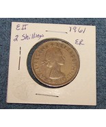 1961 Great Britain 2 Shillings Coin-Elizabeth II-Lot 12 - $9.60 CAD