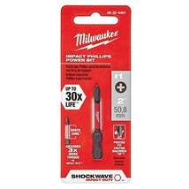 Milwaukee - 2&quot; 1 Pack Impact Bit  - PH1 - Wear Guard Tip - 48-32-4461 -Shockwave - £7.04 GBP