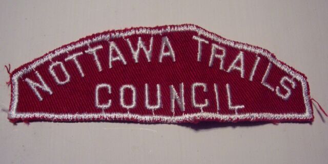  Boy Scouts Nottawa Trails Council Shoulder Patch Vintage  - $9.95