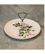 Vintage Crooksville USA Rose Design Porcelain 9 1/4&quot; Serving Plate (1950s) - $12.87