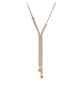 CZ Lariat Drop Necklace Stainless Steel - £23.73 GBP