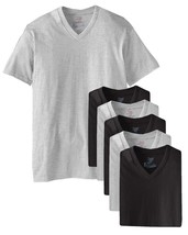 Hanes Mens 100% Cotton Tag Free 6 Pack V-Neck T Shirts - White Large - $38.03+