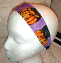 2 X Halloween cat &amp; Pumpkin Headband for Woman/ Head Wrap Accessory Hair... - £6.59 GBP