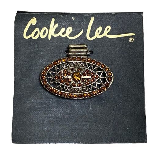 Cookie Lee Genuine Crystal Stretch Ring Brown Bronze - $14.99