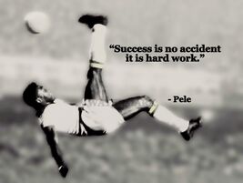 Pele Iconic Soccer Player  SUCCESS IS NO ACCIDENT QUOTE PHOTO VARIOUS SIZES - $4.79+