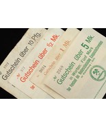 1914 Waldenburg 4pc Notgeld Juego WWI Alemania 1/2 , 1 , 5 Marca &amp; 10 Pf... - $142.89 CAD