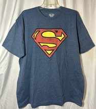 Superman Men&#39;s Superhero Blue Short Sleeve Graphic T-Shirt XL - $8.10