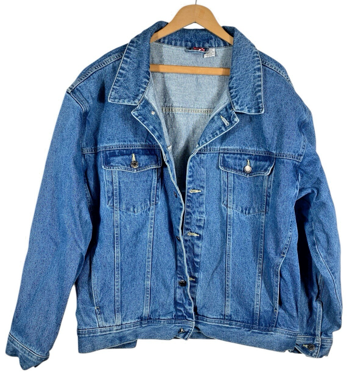 Marlboro Jean Jacket Size XL Mens Denim Trucker Cowboy Western Wear Vint... - $59.49