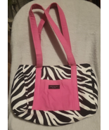 Bagolita By Janice Zebra Print Hot Pink Accent 2 Handle Purse Handbag - £10.54 GBP