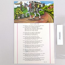 Vintage Widecombe Fair Poem Postcard Harvey Barton England Men on Horse Art - $7.88