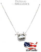 Believe in Brilliance Fine Silver Plated Genuine Crystal 18&quot; + 2&quot; Necklace NIB - £6.31 GBP