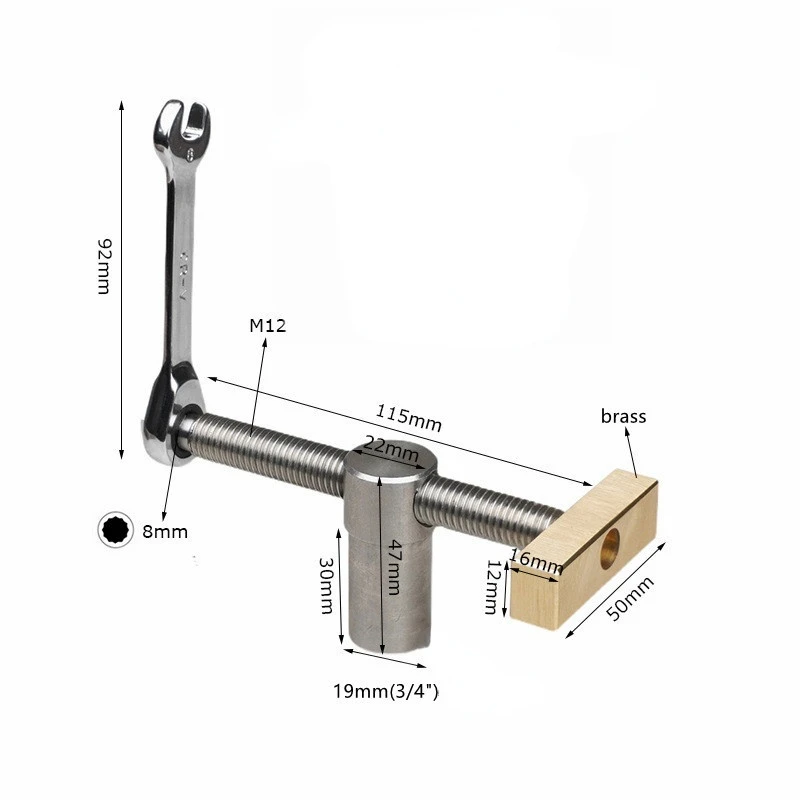 wor Desktop Clip Bench Dog ke Inserts Workbench Fast Fixed Clip Clamp ss Fixture - £55.44 GBP