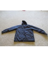 BNWT Chaps Full zip men&#39;s jacket w/ stow away hood, Black, L, Fleece lin... - £39.56 GBP