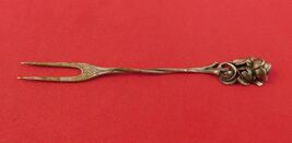German Sterling Silver Pickle Fork 2-Tine with Rose Handle 4 7/8&quot; - $58.41