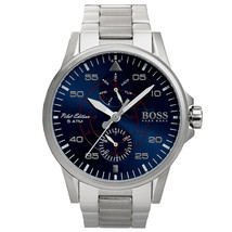 Hugo Boss Men&#39;s Pilot Aviator Blue Dial Watch - 1513519 - $196.13