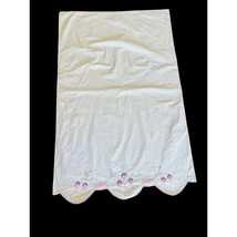 VTG Embroidered Cotton Standard/Queen Pillowcase - £11.06 GBP