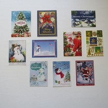 Merry Christmas Assorted Greeting Cards With Envelopes Lot of 10 Cards Set 30 - £9.37 GBP