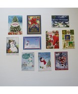 Merry Christmas Assorted Greeting Cards With Envelopes Lot of 10 Cards S... - £9.59 GBP