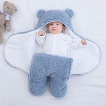 Ultra-Soft Fluffy Fleece Blanket Nursery Swaddle Wrap Baby Cocoon - Flee... - £23.90 GBP+