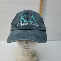 Kappa Delta Embroidered Baseball Hat adjustable denim blue W turquoise stitching - $11.64