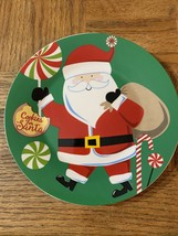 Christmas Santa Plate Ceramic - $12.75
