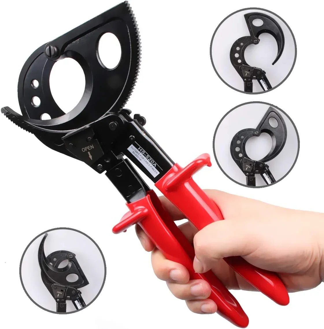 Ratchet Cable Cutter, Heavy Duty Wire Cutter for Aluminum Copper Cable u... - £15.60 GBP+