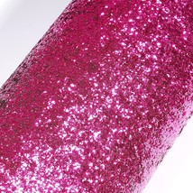 Stickyart 15.8&quot;X275.6&quot; Peel And Stick Hot Pink Glitter Wallpaper Roll Glitter - £35.87 GBP