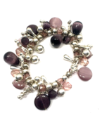 Amethyst Teardrop Stretch Braclet - $185.41 MXN