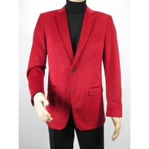 Men's Velvet Sports Coat Grammy Amy Award BASSIRI , LEONARDI J1042 Christmas Red image 8