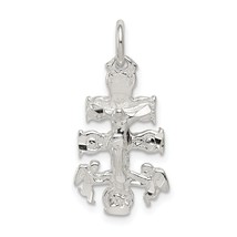 Sterling Silver Caravaca Crucifix Charm Jewelry 25mm x 11mm - £11.00 GBP