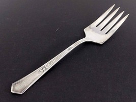 Rogers LA TOURAINE Cold Meat Serving Fork Monogrammed 8 1/4&quot; Silverplate... - $11.88