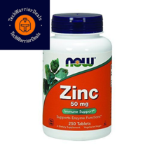 NOW Zinc Gluconate, 50 mg, 250 Tablets 250 Count (Pack of 1)  - $23.83